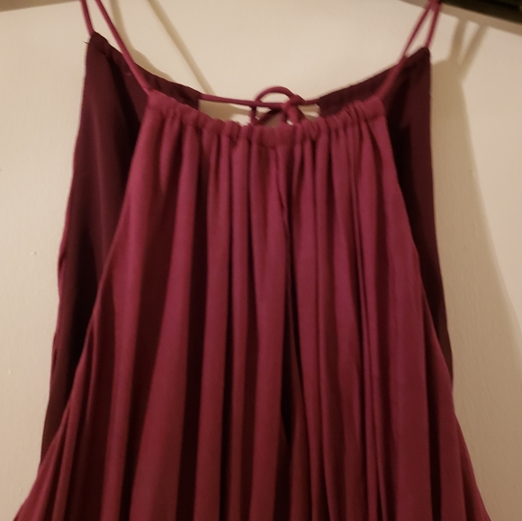 Anthropology smocked asymmetrical halter dress - Picture 5 of 6